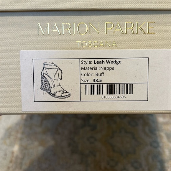 Ankle tie leather wedge - Picture 1 of 5